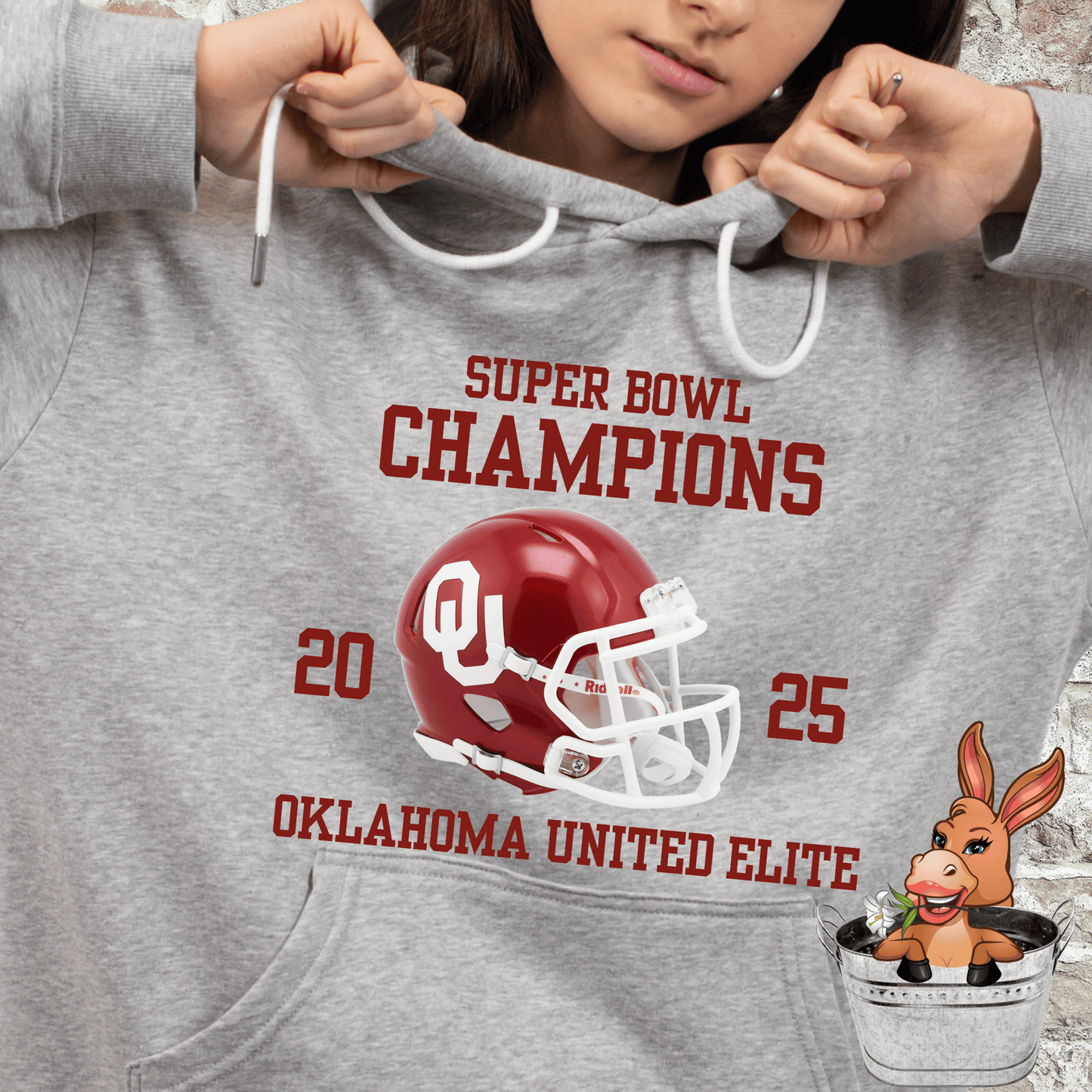 OUE Collegiate style 2025 Superbowl Champion - T-shirt / Hoodie / Sweatshirt