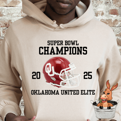 OUE Collegiate style 2025 Superbowl Champion - T-shirt / Hoodie / Sweatshirt