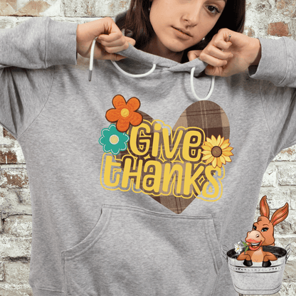 Give Thanks Thanksgiving Fall Tshirt / Hoodie / Sweatshirt