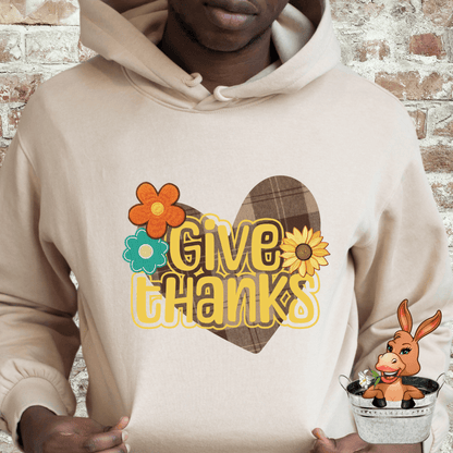 Give Thanks Thanksgiving Fall Tshirt / Hoodie / Sweatshirt