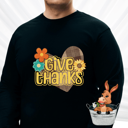 Give Thanks Thanksgiving Fall Tshirt / Hoodie / Sweatshirt