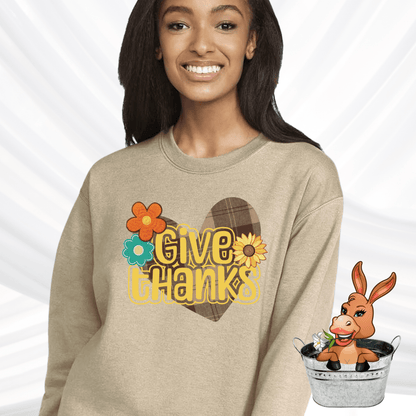 Give Thanks Thanksgiving Fall Tshirt / Hoodie / Sweatshirt