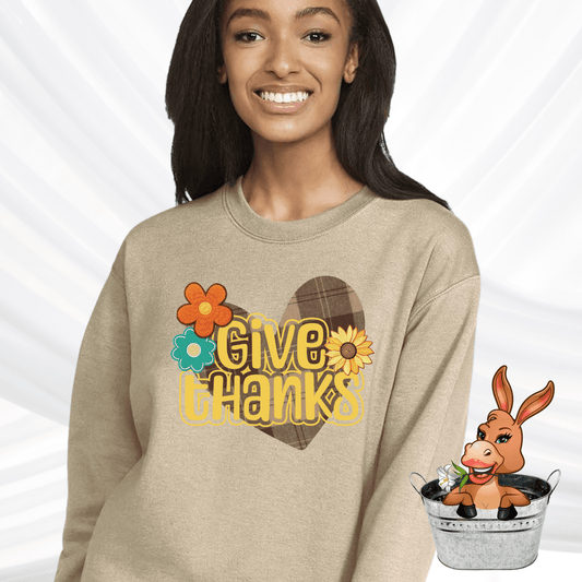 Give Thanks Thanksgiving Fall Tshirt / Hoodie / Sweatshirt