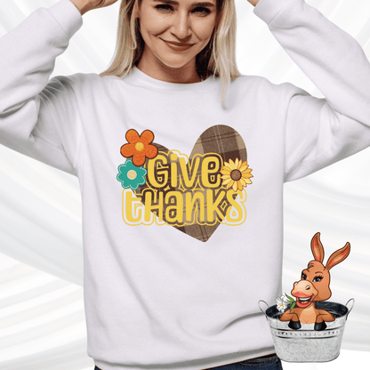 Give Thanks Thanksgiving Fall Tshirt / Hoodie / Sweatshirt