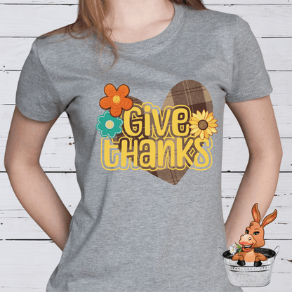 Give Thanks Thanksgiving Fall Tshirt / Hoodie / Sweatshirt